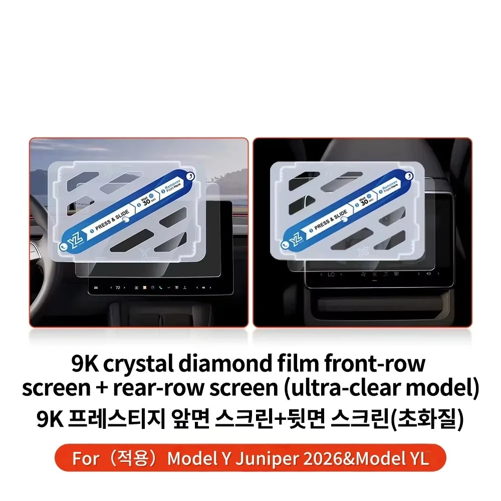 Pellicola Vetro Temperato per Schermo Tesla Model 3/Y — 9H Antiriflesso HD (Highland/Juniper 2025/2026)