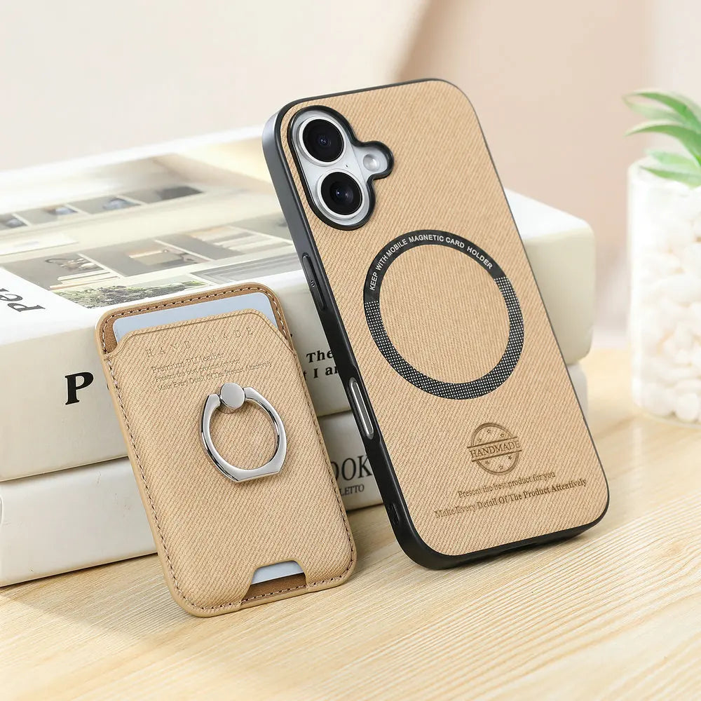 Cover Magnetica MagSafe Samsung Galaxy S24/S25 — Pelle 2 in 1 con Porta Carte