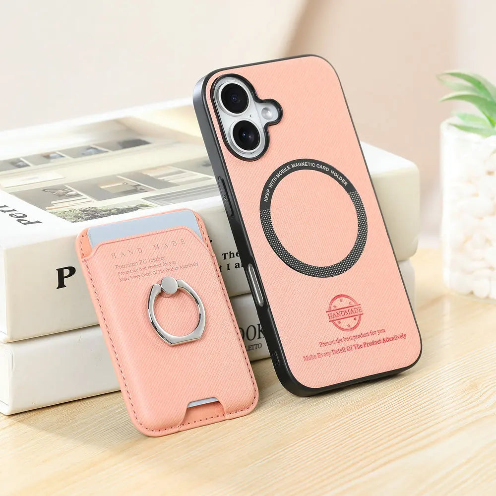 Cover Magnetica MagSafe Samsung Galaxy S24/S25 — Pelle 2 in 1 con Porta Carte