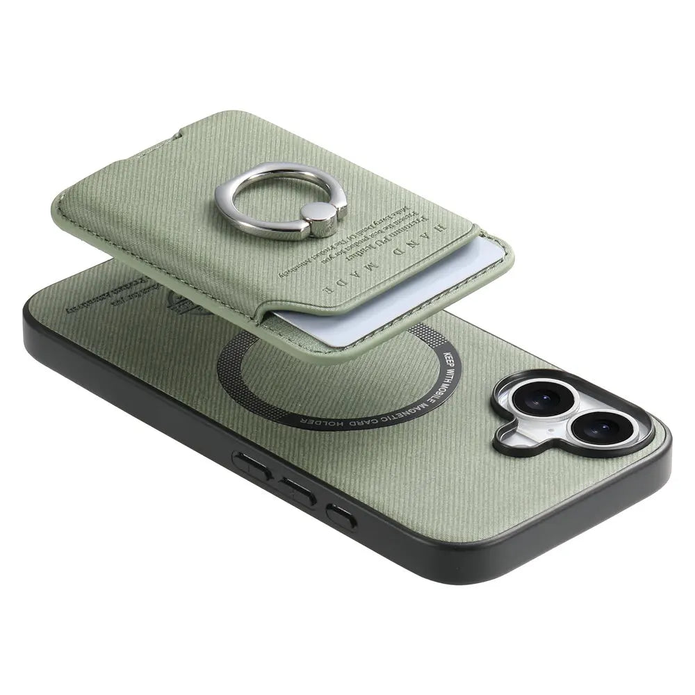 Cover Magnetica MagSafe Samsung Galaxy S24/S25 — Pelle 2 in 1 con Porta Carte