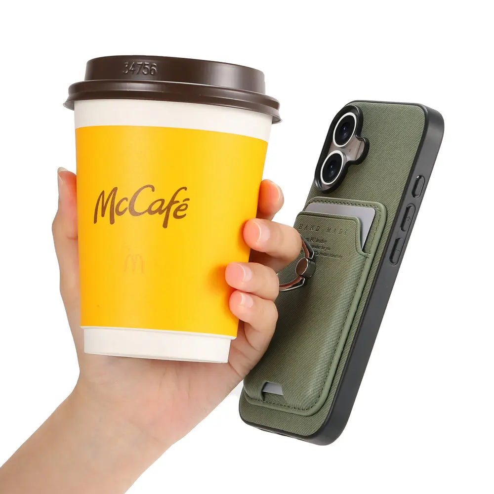 Cover Magnetica MagSafe Samsung Galaxy S24/S25 — Pelle 2 in 1 con Porta Carte