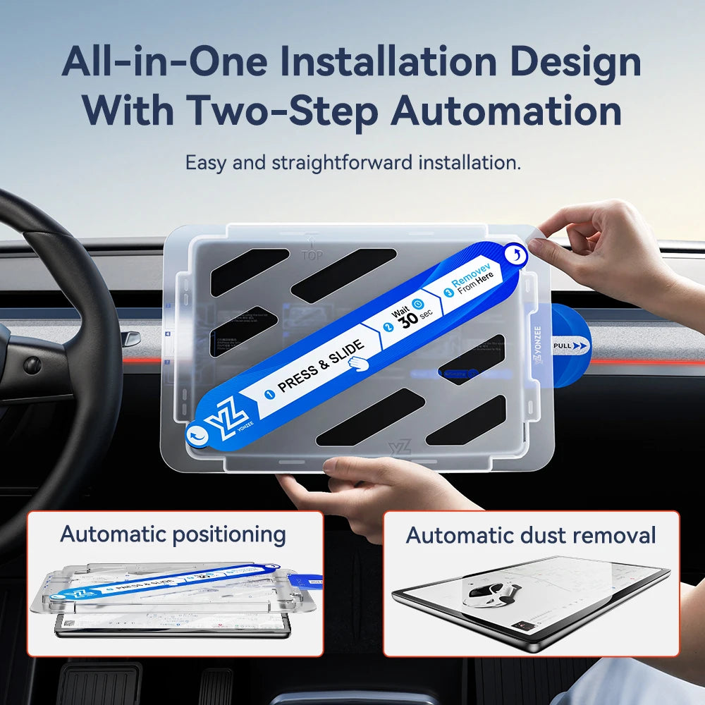 Pellicola Vetro Temperato per Schermo Tesla Model 3/Y — 9H Antiriflesso HD (Highland/Juniper 2025/2026)