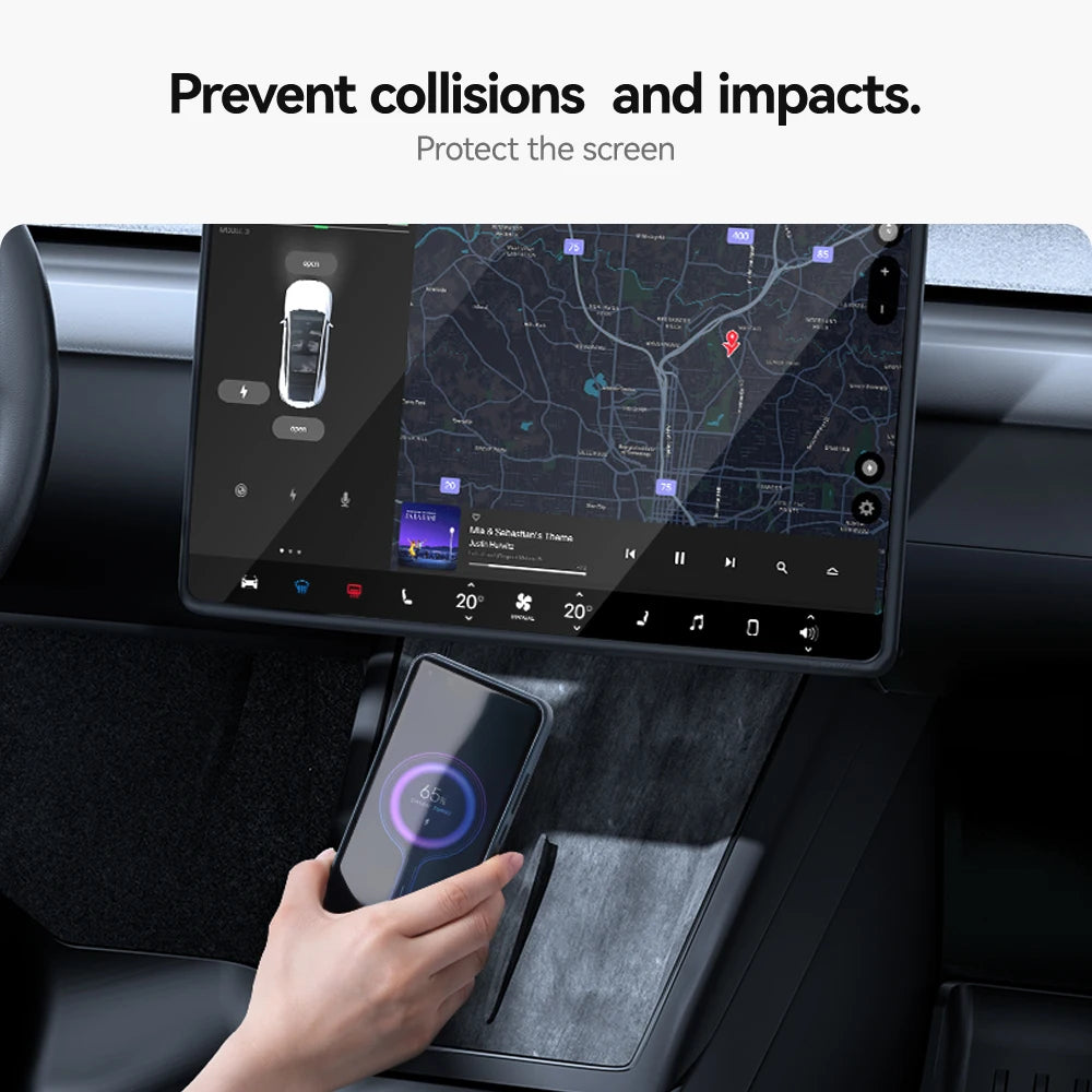Protezione Schermo Centrale TPU per Tesla Model 3/Y — Pellicola Antiriflesso (Highland/Juniper 2021-2026)