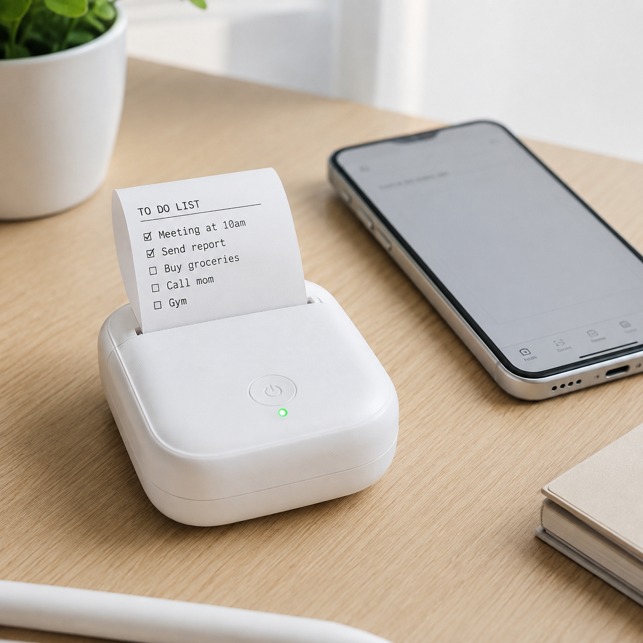Mini Stampante Termica Portatile Bluetooth con 3 Rotoli
