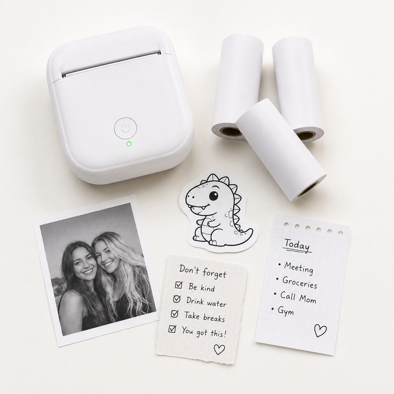 Mini Stampante Termica Portatile Bluetooth con 3 Rotoli
